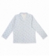 ست لباس خواب راحتی شورتک و بلوز یقه انگلیسی Koza کوزا کد 72053 آبی روشن و سفید