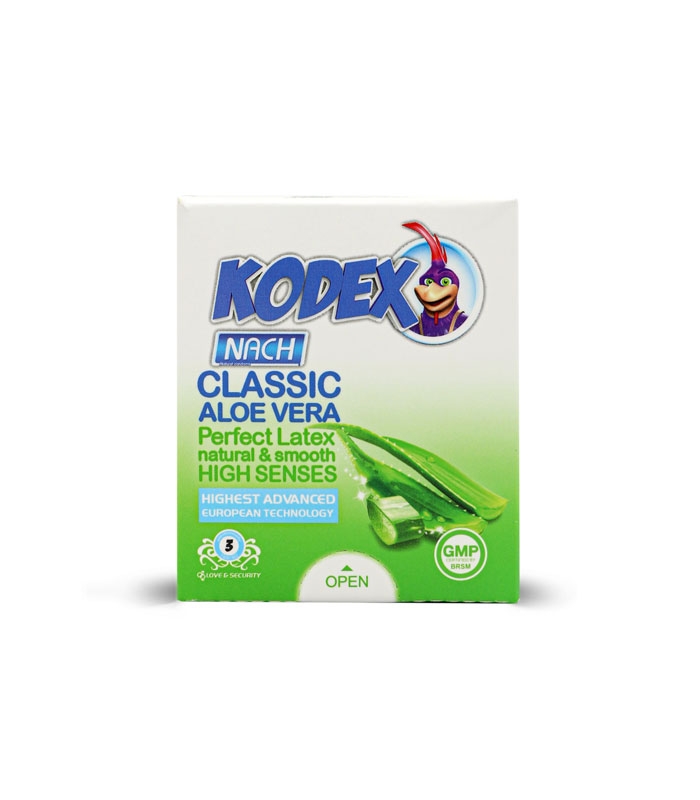 کاندوم نازک ناچ کدکس Nach Kodex مدل Classic Aloevera - بسته 3 عددی