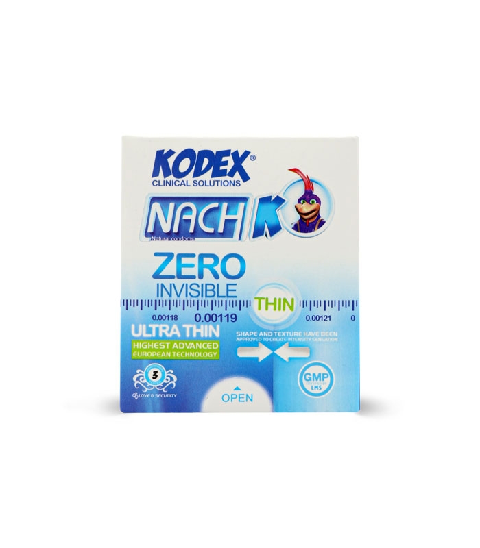 کاندوم بسیار نازک ناچ کدکس Nach Kodex مدل Zero Invisible - بسته 3 عددی