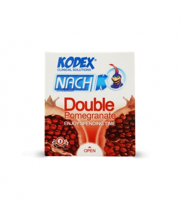 کاندوم نازک ناچ کدکس Nach Kodex مدل Double Pomegranate - بسته 3 عددی