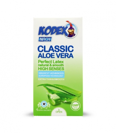 کاندوم نازک ناچ کدکس Nach Kodex مدل Classic Aloevera - بسته 12 عددی