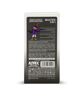 کاندوم تحریک کننده تاخیری ناچ کدکس Nach Kodex مدل Master 3 IN 1 - بسته 12 عددی