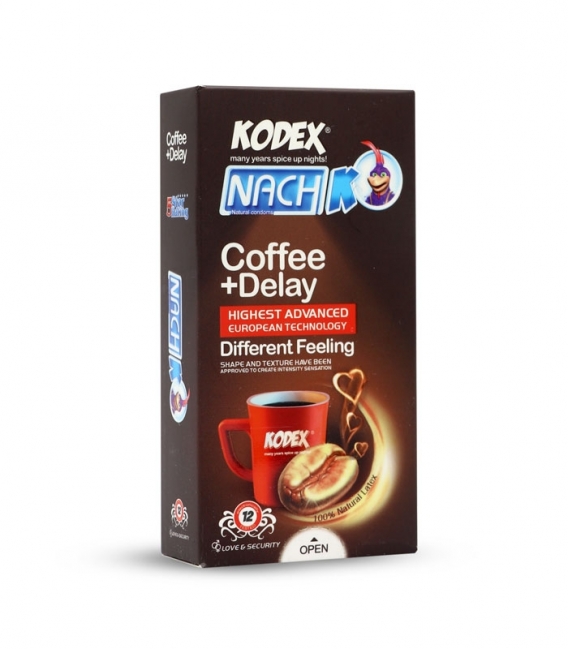 کاندوم بسیار نازک تاخیری ناچ کدکس Nach Kodex مدل Coffee - بسته 12 عددی