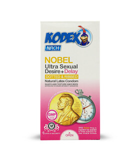 کاندوم خاردار تحریک کننده تاخیری ناچ کدکس Nach Kodex مدل Nobel - بسته 12 عددی