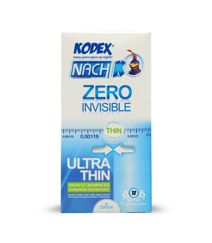 کاندوم بسیار نازک ناچ کدکس Nach Kodex مدل Zero Invisible - بسته 12 عددی