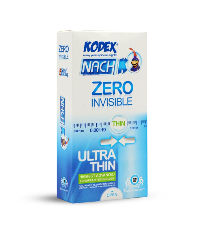 کاندوم بسیار نازک ناچ کدکس Nach Kodex مدل Zero Invisible - بسته 12 عددی