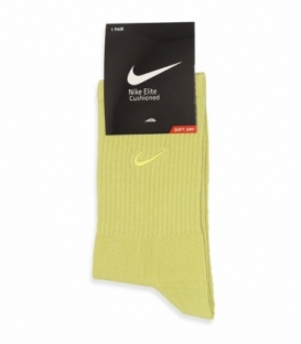 جوراب ساقدار کش انگلیسی گلدوزی طرح Nike زرد