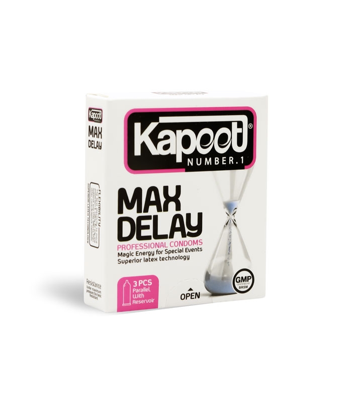 کاندوم نازک تاخیری کاپوت Kapoot مدل Max Delay - بسته 3 عددی