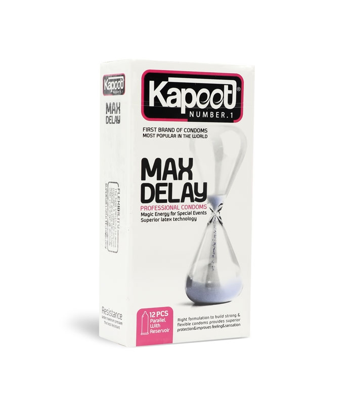 کاندوم نازک تاخیری کاپوت Kapoot مدل Max Delay - بسته 12 عددی