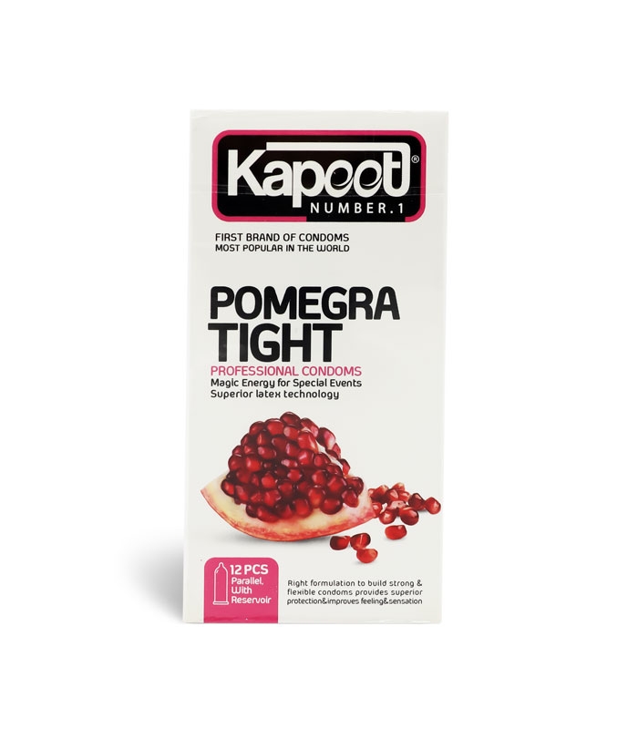 کاندوم نازک کاپوت Kapoot مدل Pomegra Tight  - بسته 12 عددی