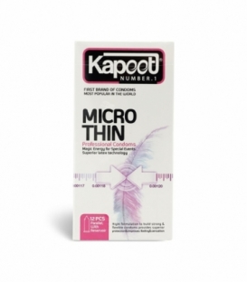 کاندوم بسیار نازک تحریک کننده کاپوت Kapoot مدل Micro Thin - بسته 12 عددی