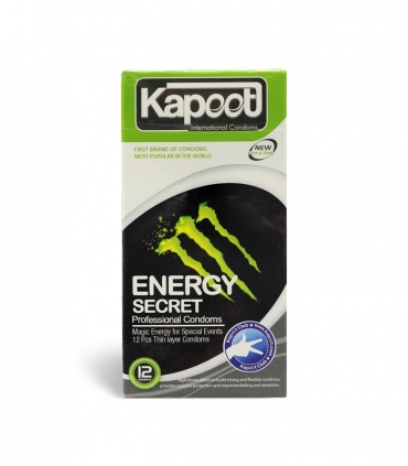 کاندوم بسیار نازک کاپوت Kapoot مدل Energy Secret - بسته 12 عددی