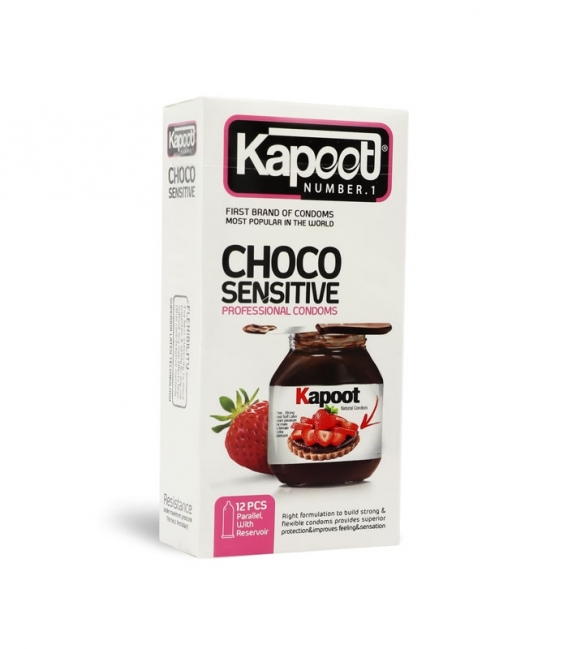 کاندوم نازک کاپوت Kapoot مدل Choco Sensitive - بسته 12 عددی
