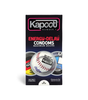 کاندوم خاردار تحریک کننده تاخیری کاپوت Kapoot مدل Energy+Delay - بسته 12 عددی