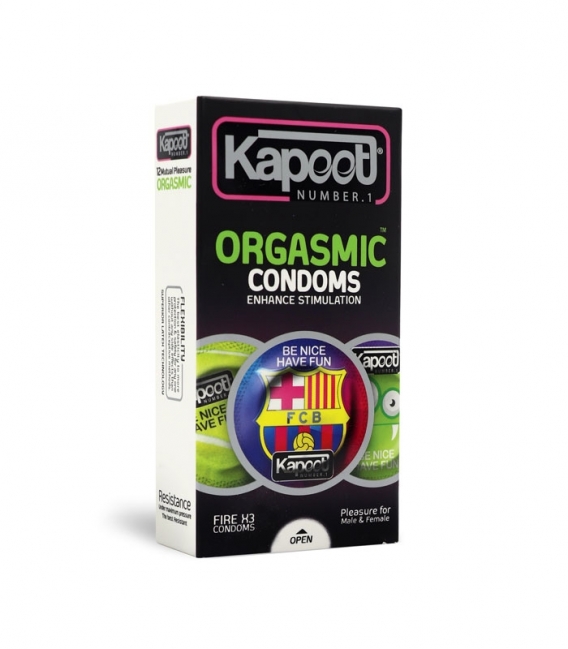 کاندوم تحریک کننده تاخیری کاپوت Kapoot مدل Orgasmic - بسته 12 عددی