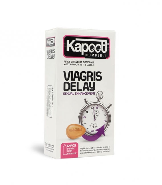 کاندوم تاخیری کاپوت Kapoot مدل Viagris Delay - بسته 12 عددی
