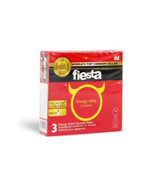 کاندوم تاخیری فیستا Fiesta مدل Energy Delay - بسته 3 عددی