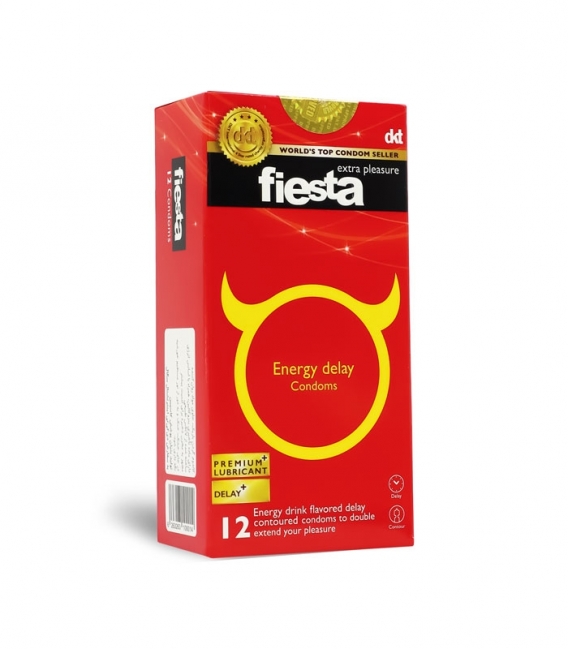 کاندوم تاخیری فیستا Fiesta مدل Energy Delay - بسته 12 عددی
