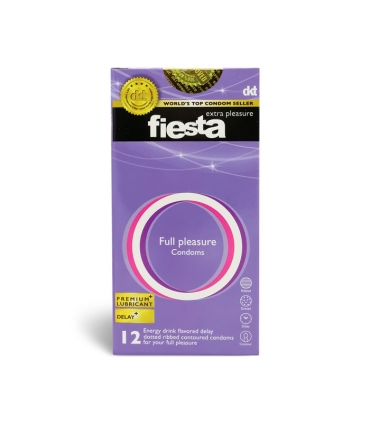 کاندوم خاردار تاخیری فیستا Fiesta مدل Full Pleasure - بسته 12 عددی