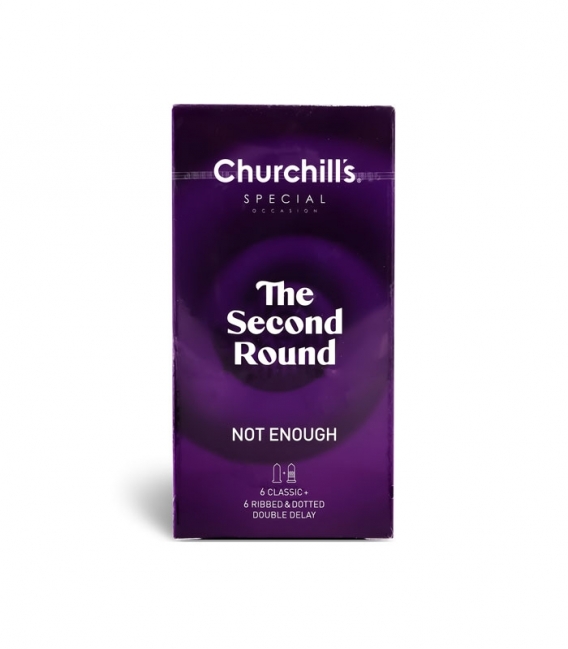 کاندوم تاخیری دابل چرچیلز Churchills مدل The Second Round - بسته 12 عددی