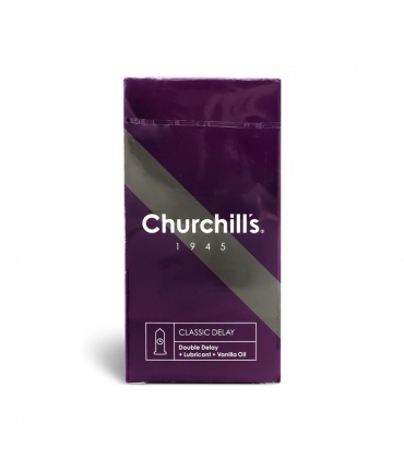 کاندوم تاخیری دابل چرچیلز Churchills مدل Classic Delay - بسته 12 عددی