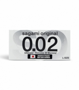 کاندوم فوق العاده نازک سایز بزرگ ساگامی Sagami مدل 0.02 - بسته 2 عددی