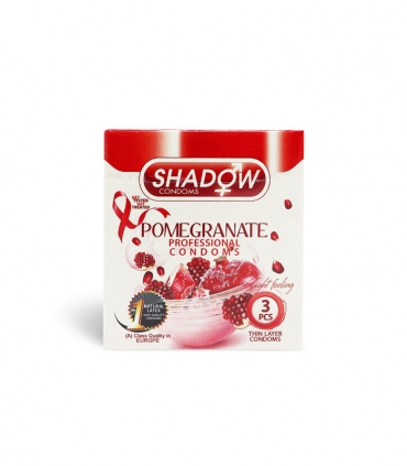 کاندوم شادو Shadow مدل Pomegranate - بسته 3 عددی