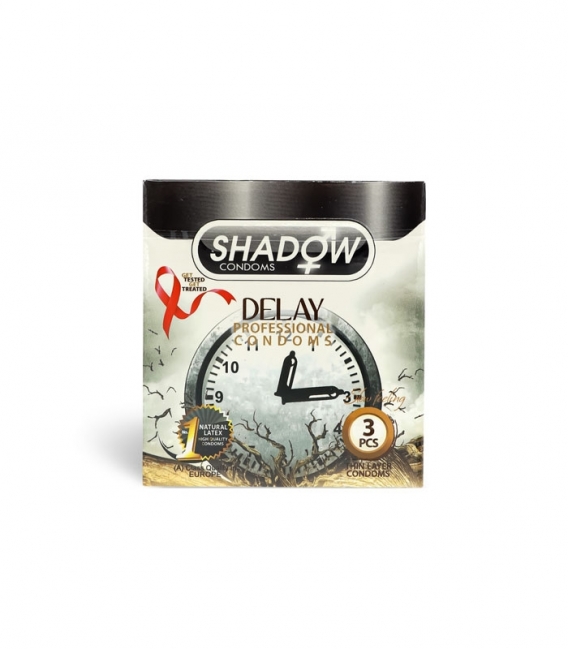 کاندوم تاخیری شادو Shadow مدل Delay - بسته 3 عددی