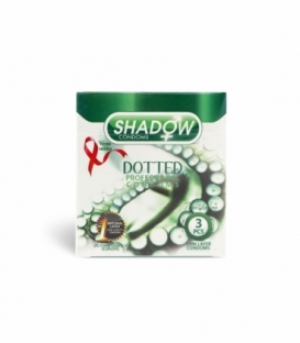 کاندوم خاردار تحریک کننده شادو Shadow مدل Dotted - بسته 3 عددی