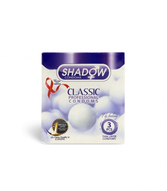 کاندوم شادو Shadow مدل Classic - بسته 3 عددی