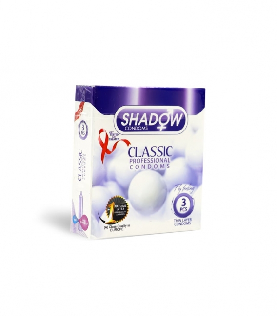 کاندوم شادو Shadow مدل Classic - بسته 3 عددی