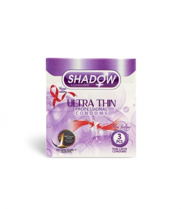 کاندوم بسیار نازک شادو Shadow مدل Ultra Thin - بسته 3 عددی