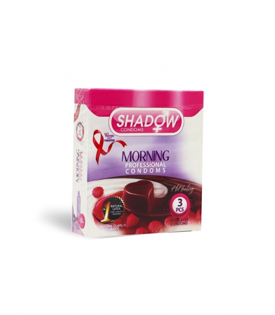 کاندوم تحریک کننده شادو Shadow مدل Morning - بسته 3 عددی