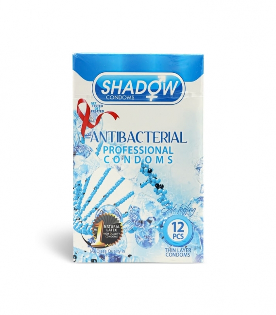 کاندوم شادو Shadow مدل Antibacterial - بسته 12 عددی