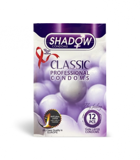کاندوم شادو Shadow مدل Classic - بسته 12 عددی