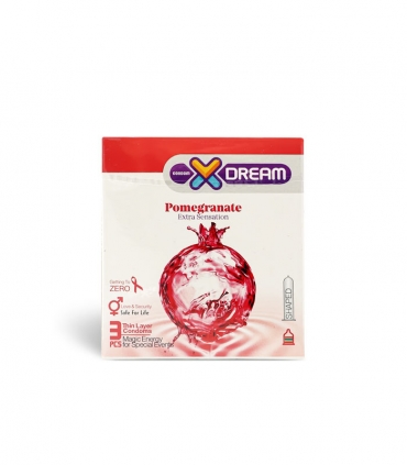 کاندوم ایکس دریم X Dream مدل Pomegranate - بسته 3 عددی