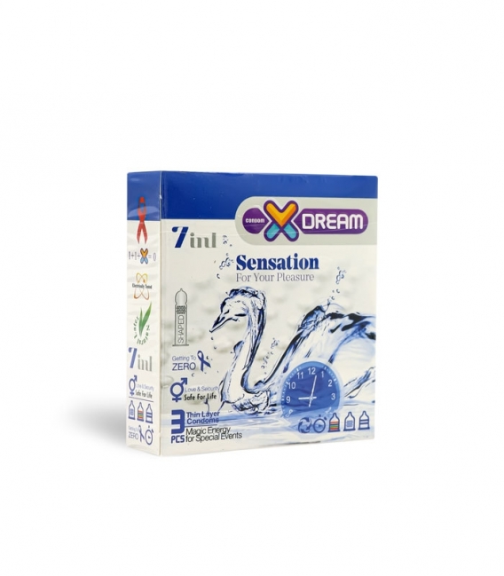 کاندوم بسیار نازک تحریک کننده ایکس دریم X Dream مدل Sensation - بسته 3 عددی