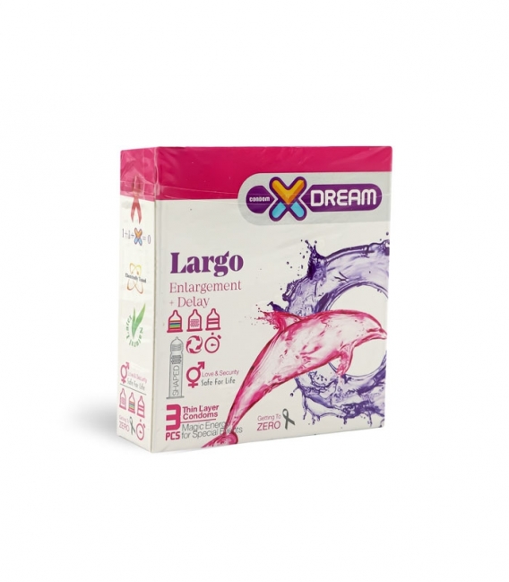 کاندوم تحریک کننده ایکس دریم X Dream مدل Largo - بسته 3 عددی