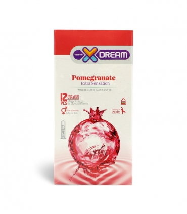 کاندوم ایکس دریم X Dream مدل Pomegranate - بسته 12 عددی