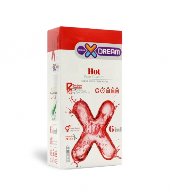 کاندوم ایکس دریم X Dream مدل Hot - بسته 12 عددی