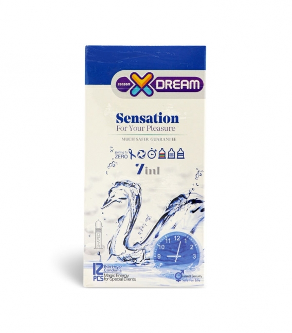 کاندوم تحریک کننده ایکس دریم X Dream مدل Sensation - بسته 12 عددی