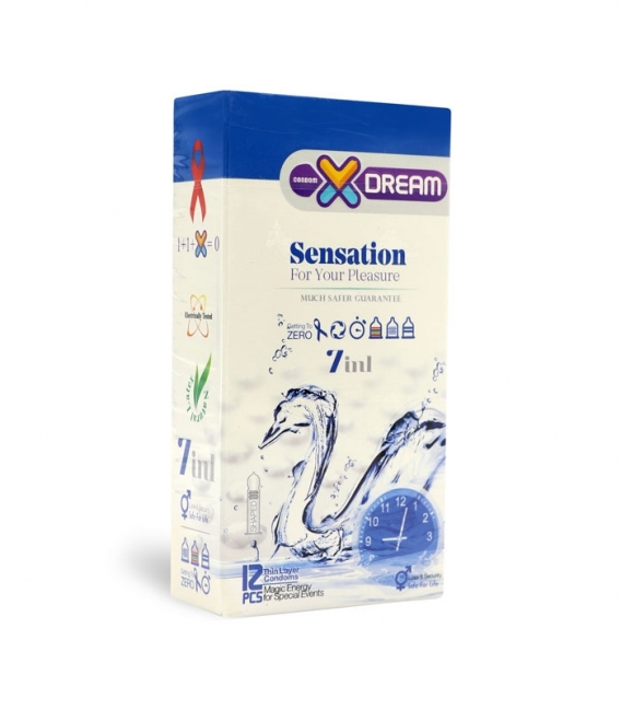 کاندوم تحریک کننده ایکس دریم X Dream مدل Sensation - بسته 12 عددی