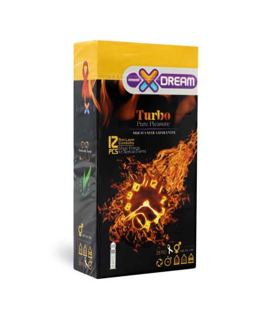 کاندوم ایکس دریم X Dream مدل Turbo - بسته 12 عددی