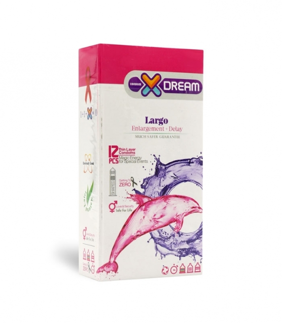 کاندوم تحریک کننده ایکس دریم X Dream مدل Largo - بسته 12 عددی