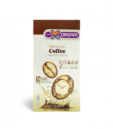 کاندوم تحریک کننده تاخیری ایکس دریم X Dream مدل Prolong Coffee - بسته 12 عددی