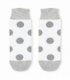 جوراب بچگانه نانو مچی پاآرا طرح خالخالی سفید خاکستری