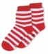 جوراب بچگانه نانو نیم ساق پاآرا طرح راه راه لمه‌ای قرمز سفید