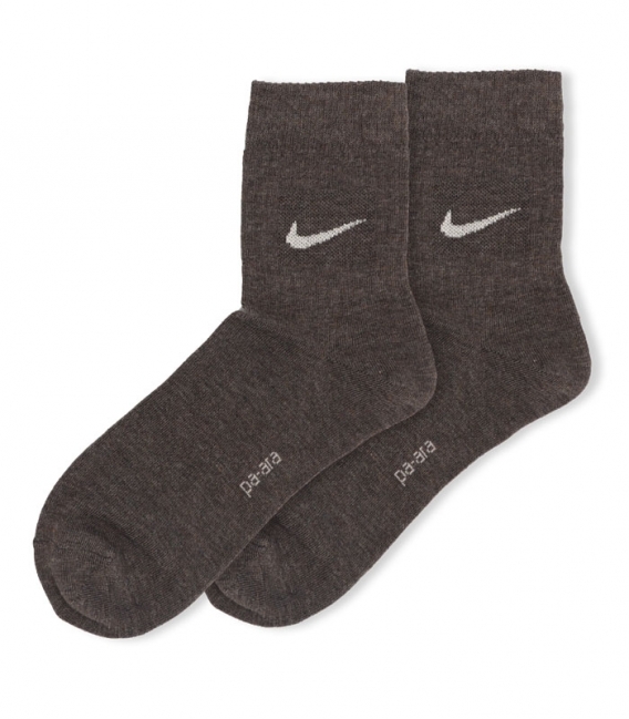 جوراب نیم ساق پاآرا طرح Nike قهوه‌ای