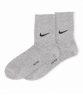 جوراب نیم ساق پاآرا طرح Nike خاکستری روشن