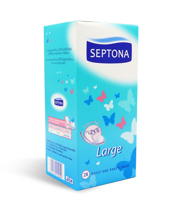 پد بهداشتی روزانه خیلی نازک Septona سپتونا مدل Large - بسته 28 عددی